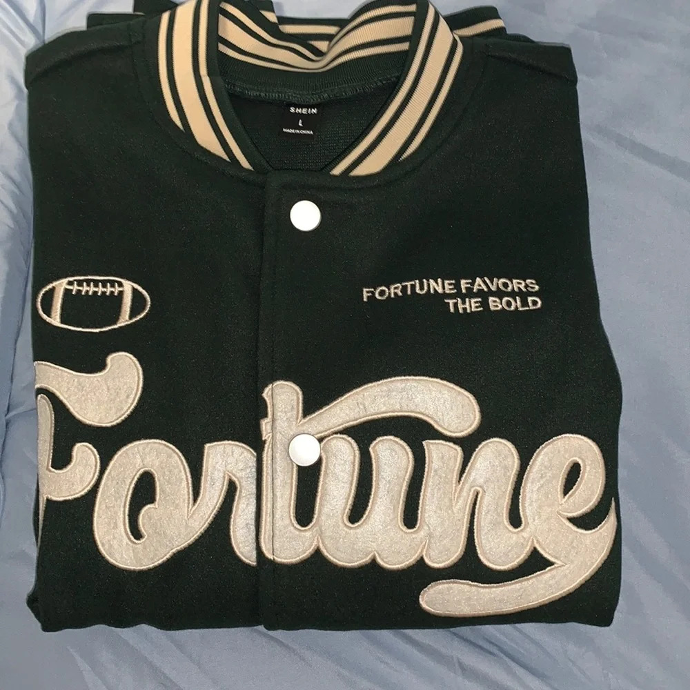 🏆Green &white Varsity Jacket - Picture 5 of 5